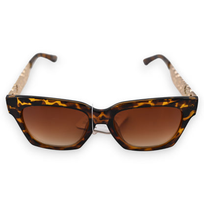 Lunettes leopard marron et dorées