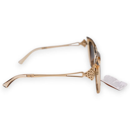 Lunettes monture beige transparente