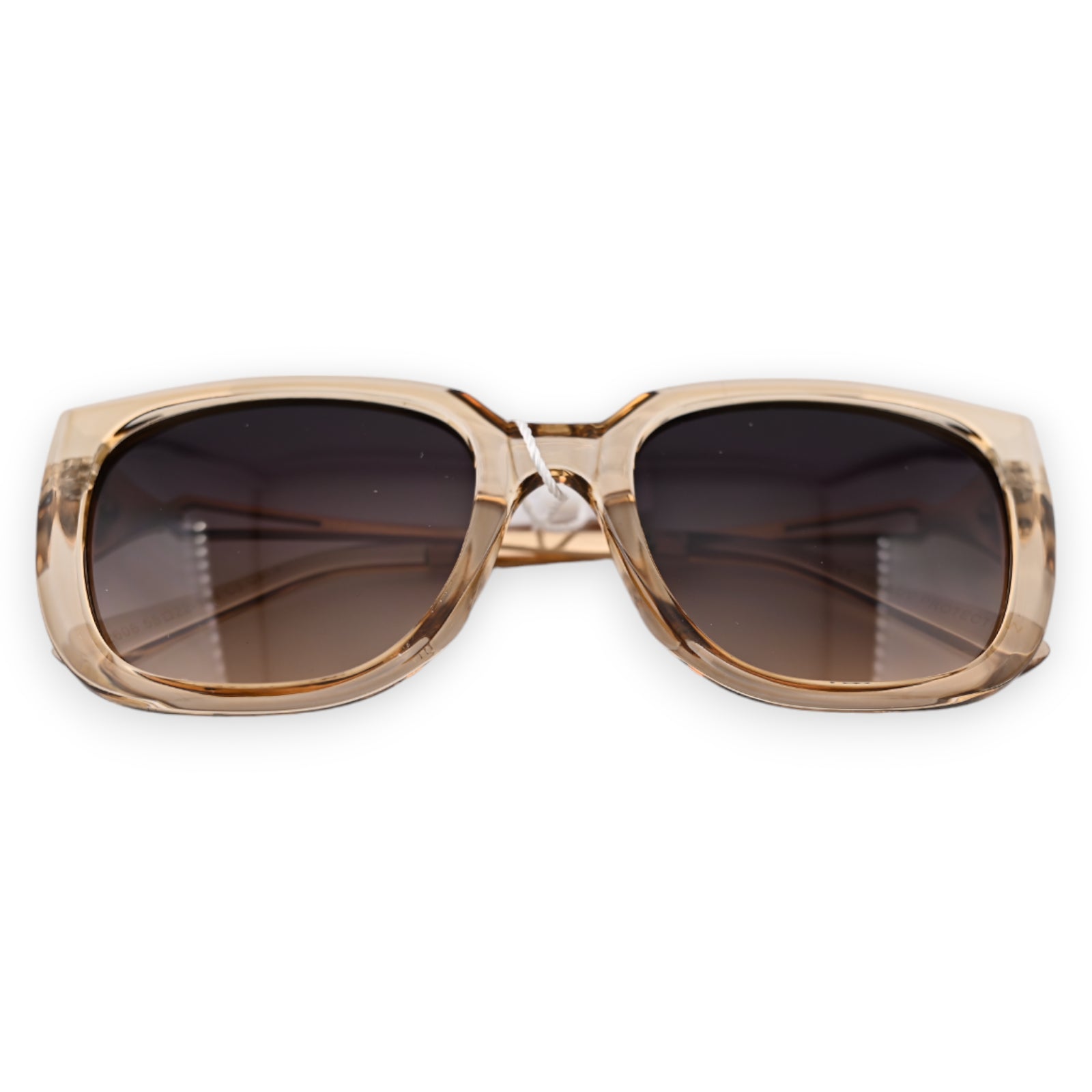 Lunettes monture beige transparente