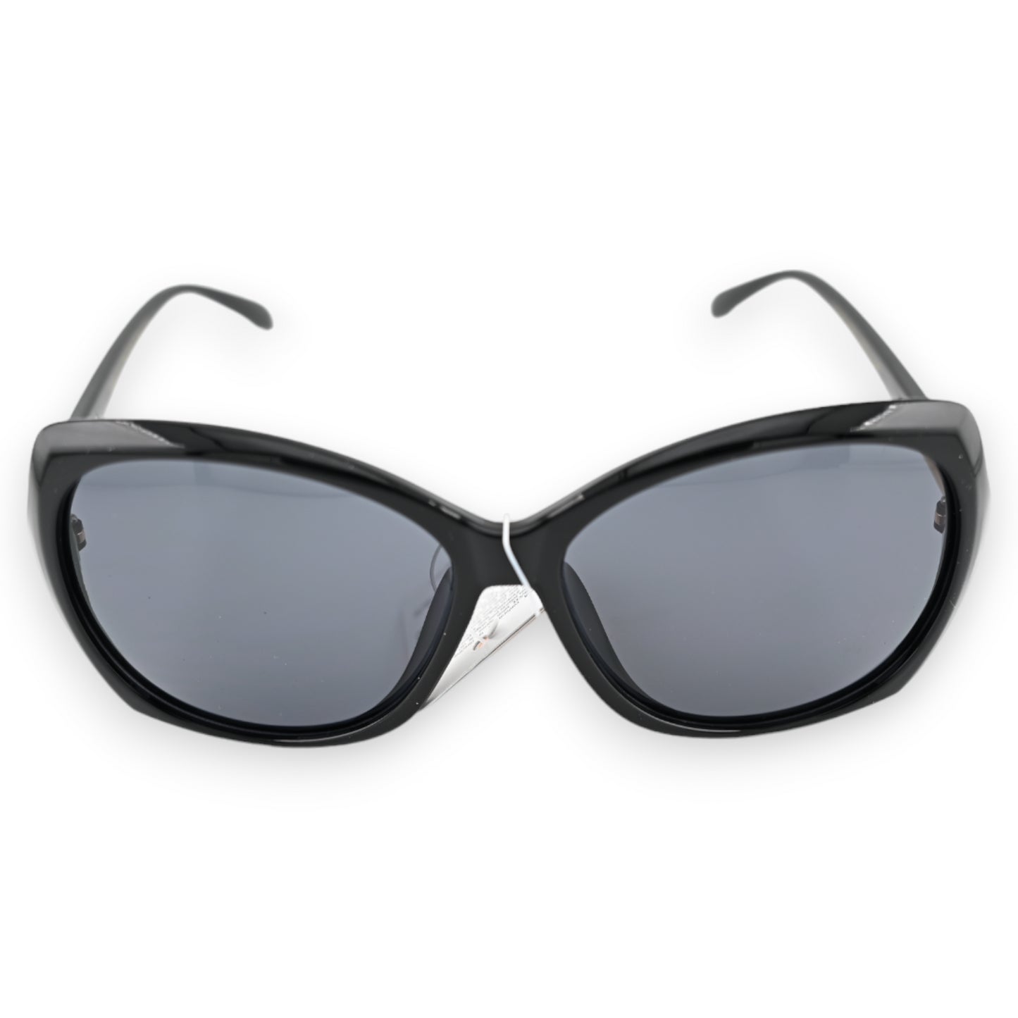 Lunettes noires grand modèle branches bijoux dorées