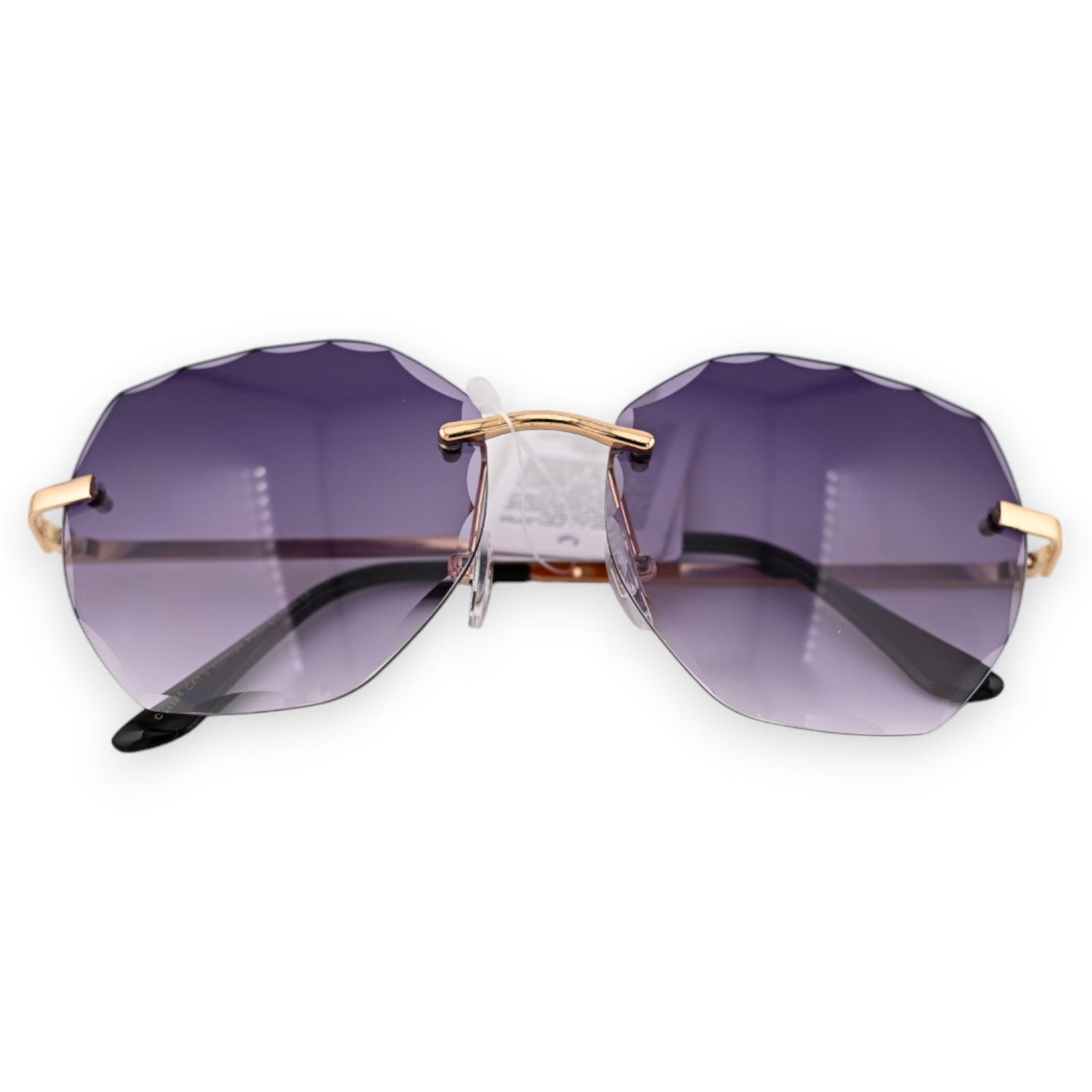 Lunettes ovale teintées noires et gris