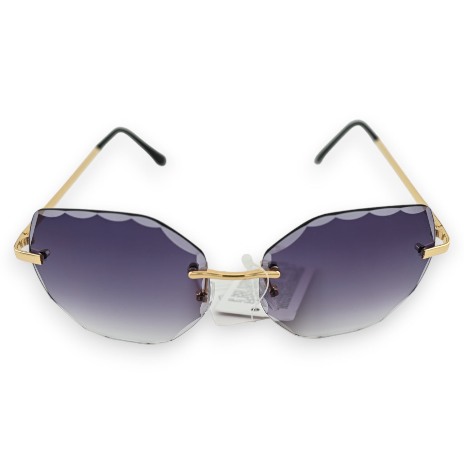 Lunettes ovale teintées noires et gris