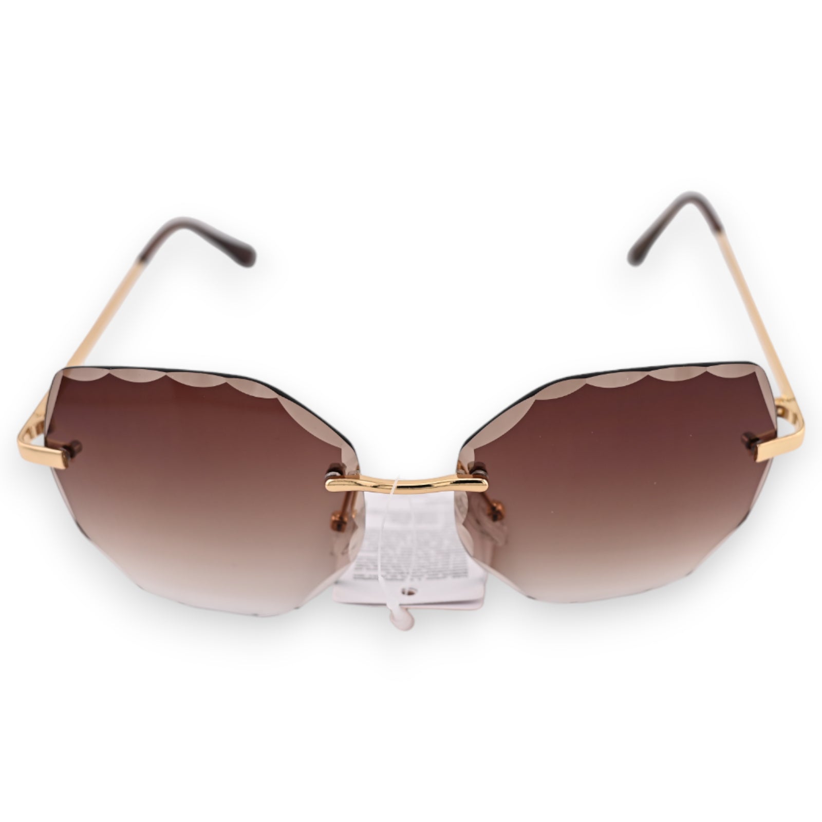 Lunettes ovales teintées marron