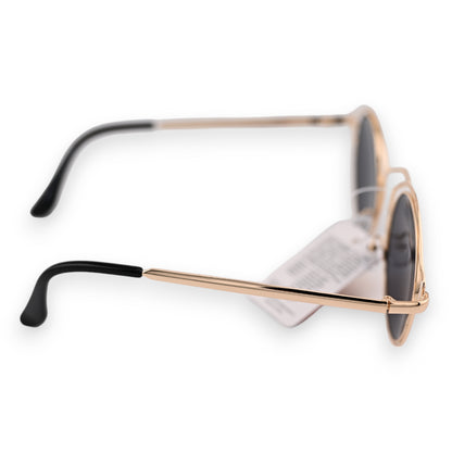 Lunettes ronde aux détails dorés