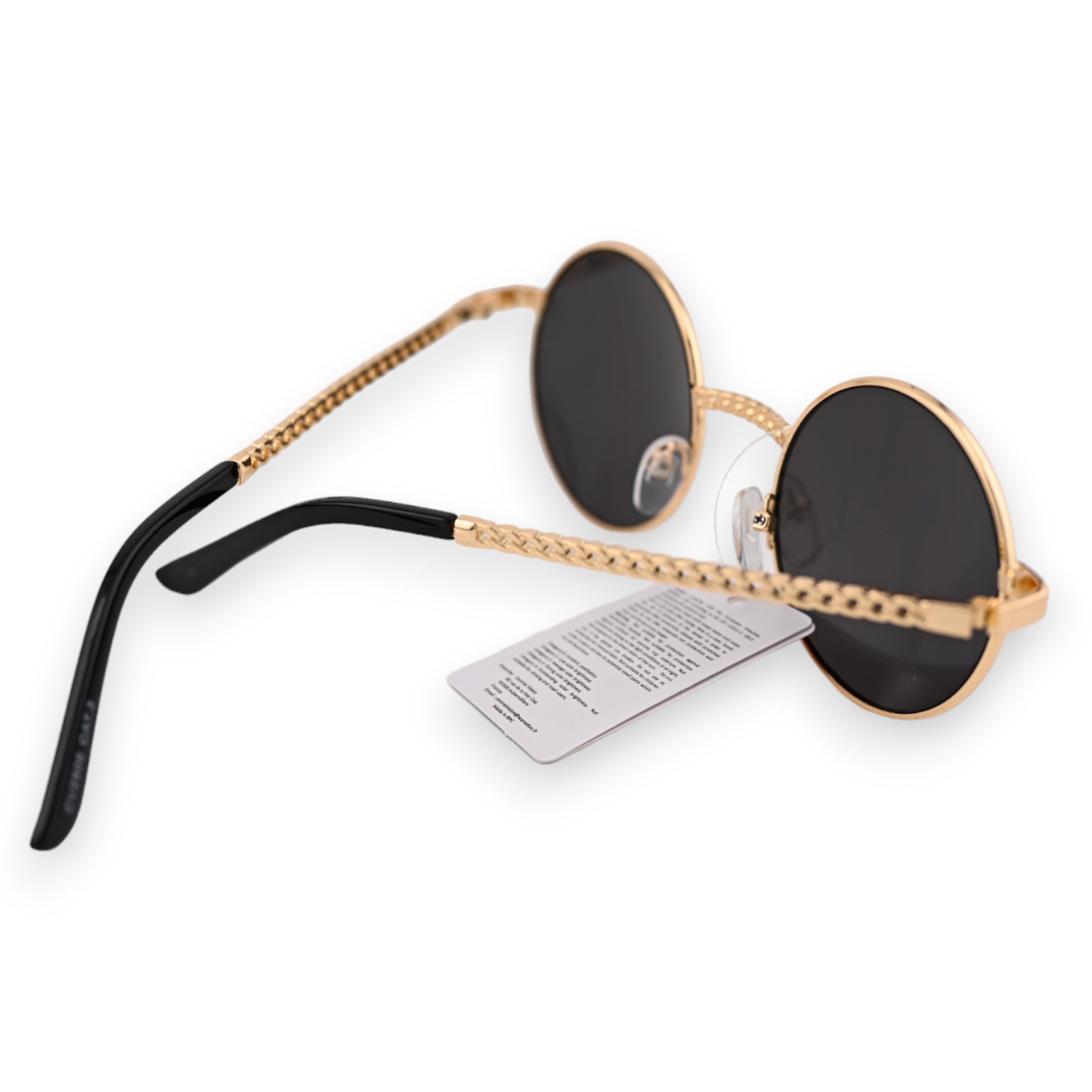 Lunettes ronde dorées et noires