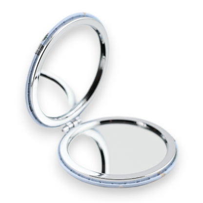 Miroir de poche bleu ciel "Maman Je Taime"