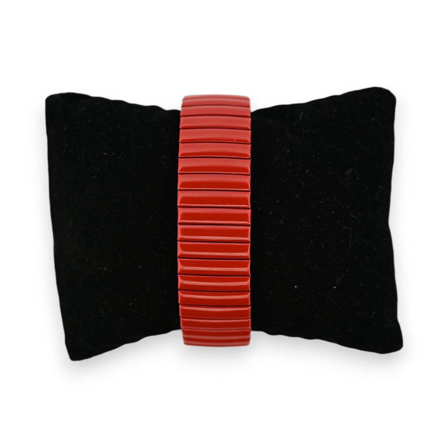 Montre élastique uni rouge