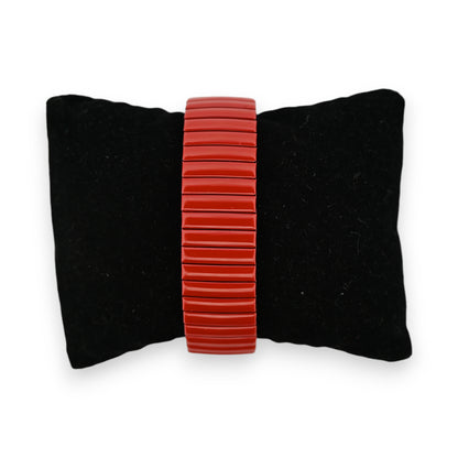 Montre élastique uni rouge