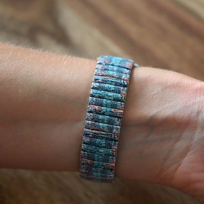 Montre Ernest effet tricot vert d'eau