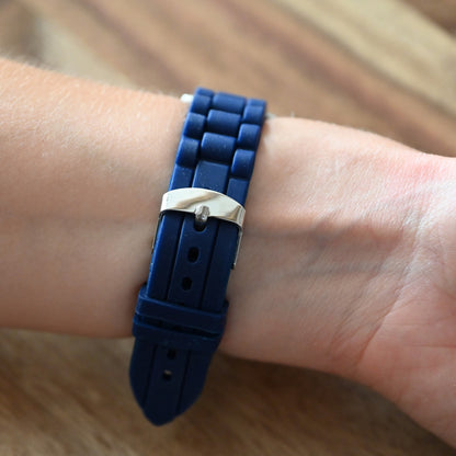 Montre Ernest Silicone Bleu Marine Strass