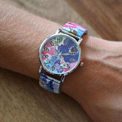 Montre femme peinture florale Ernest E