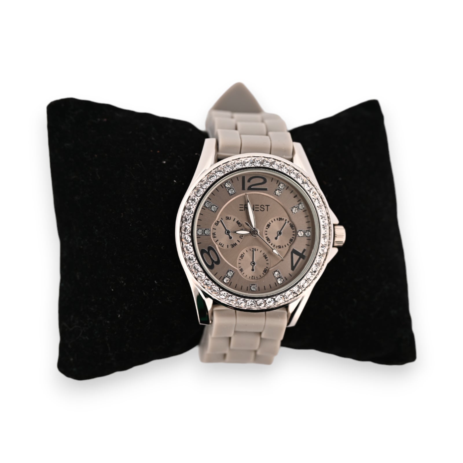 Montre silicone Ernest gris clair cadran chrono