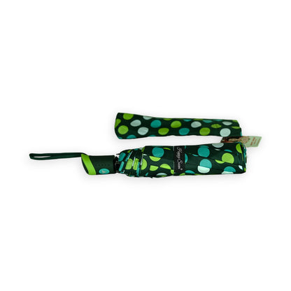 Parapluie pliant semi automatique pois nuances verts