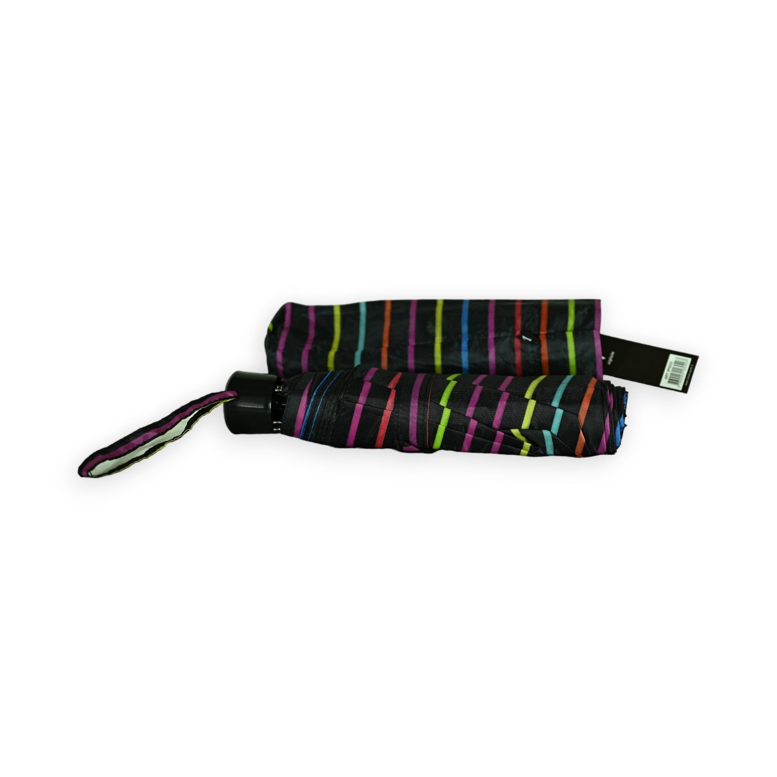 Parapluie pliant manuel motifs lignes fines multicolores