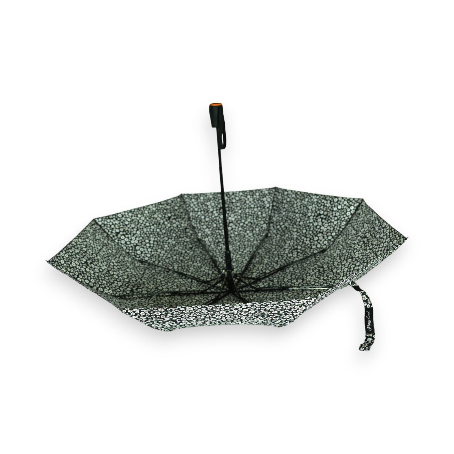Parapluie pliant semi automatique imprimé liberty noir