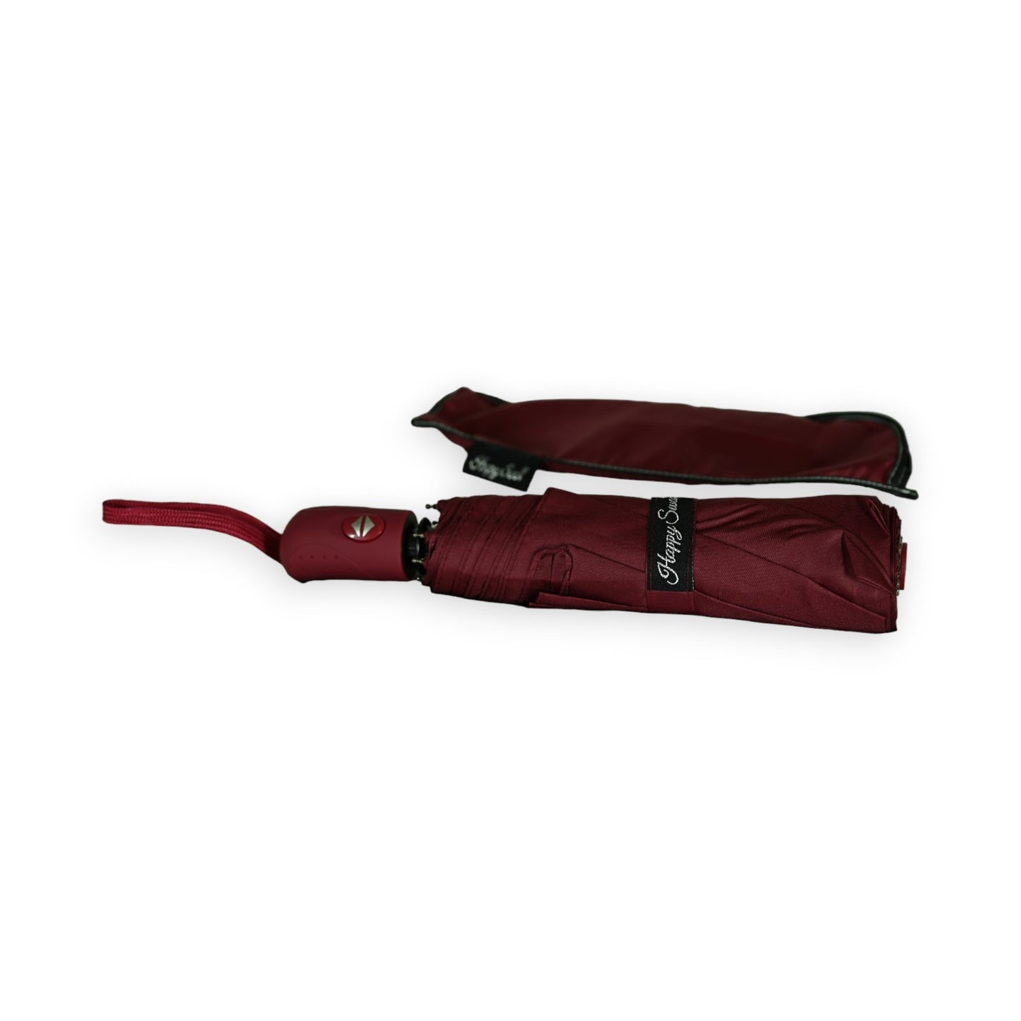Parapluie pliant semi automatique uni Bordeau