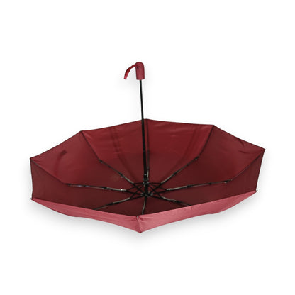 Parapluie pliant semi automatique uni Bordeau