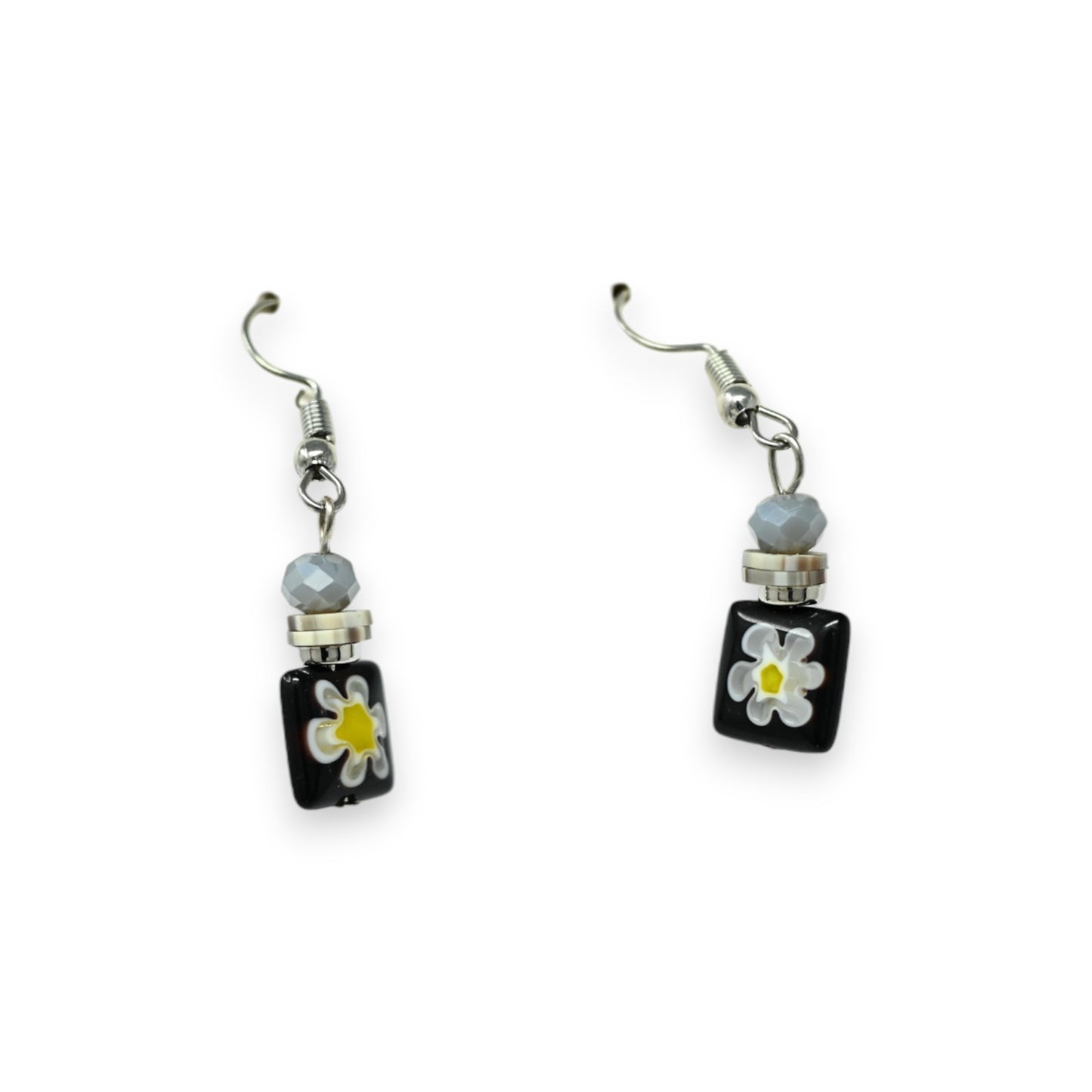 Parure collier fantaisie argenté multi rang nuances gris