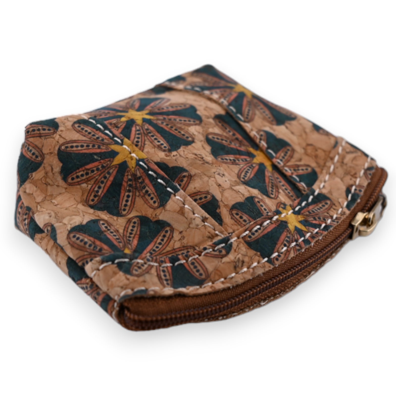 Petit porte monnaie imprimé fleurs vintage