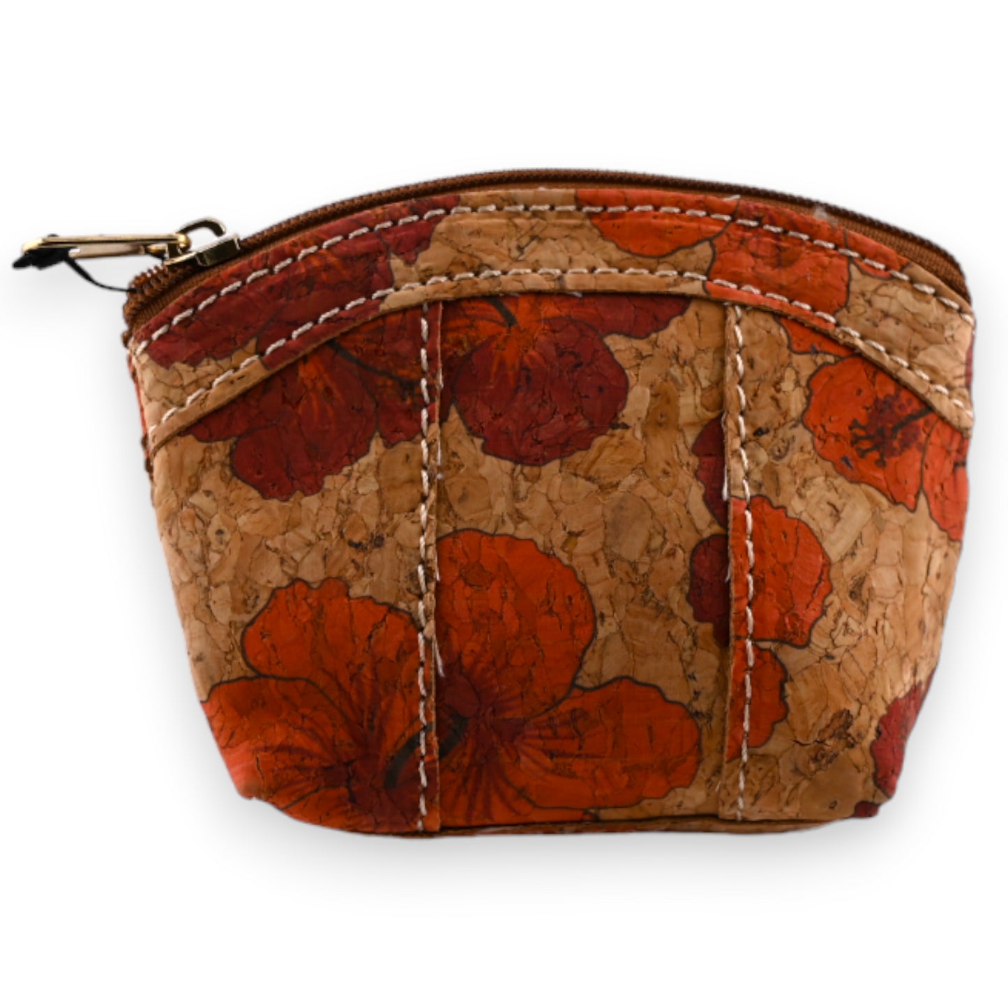 Petit porte monnaie liège coquelicot rouge