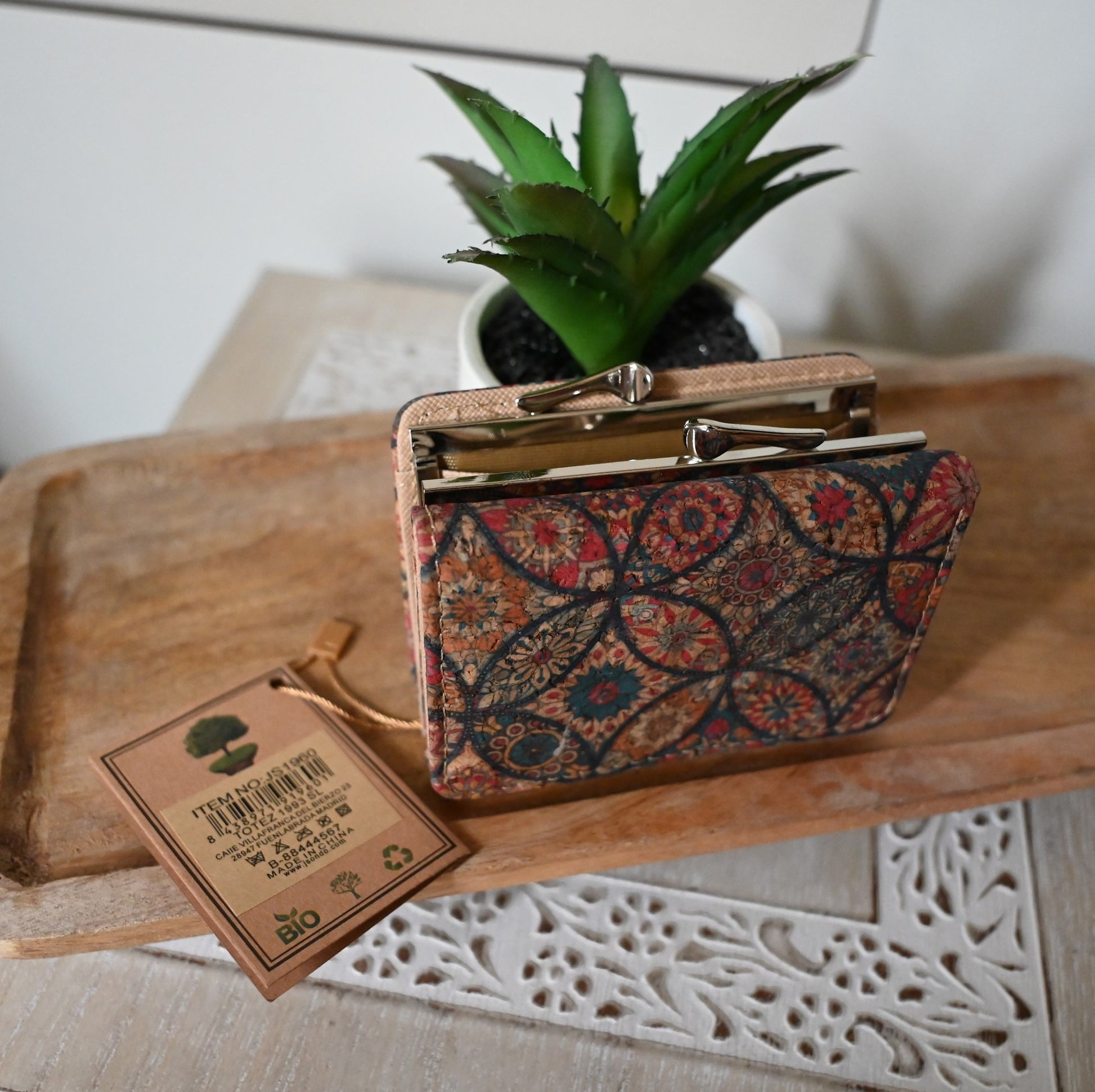 Petit portefeuille compact en liège