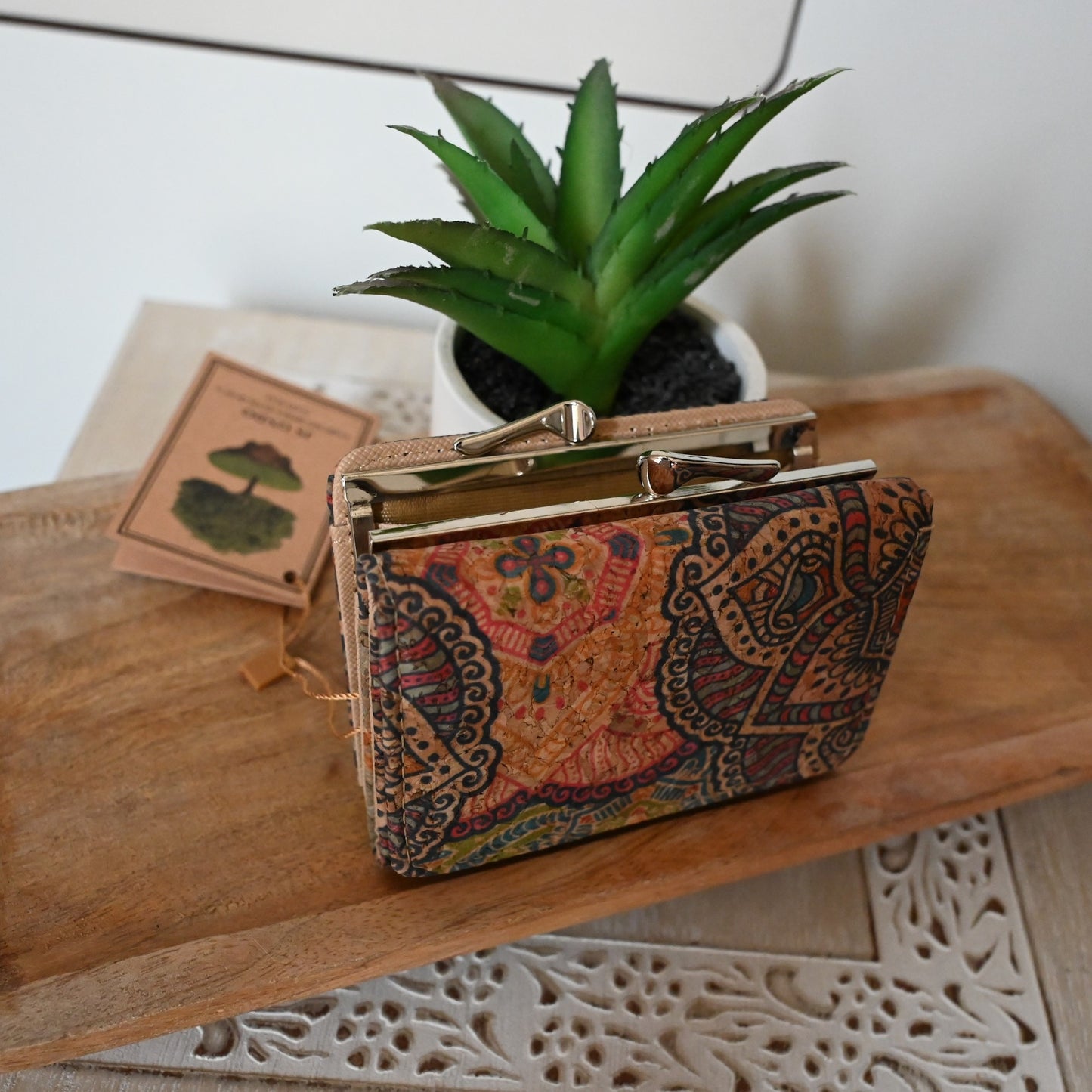 Petit portefeuille compact en liège