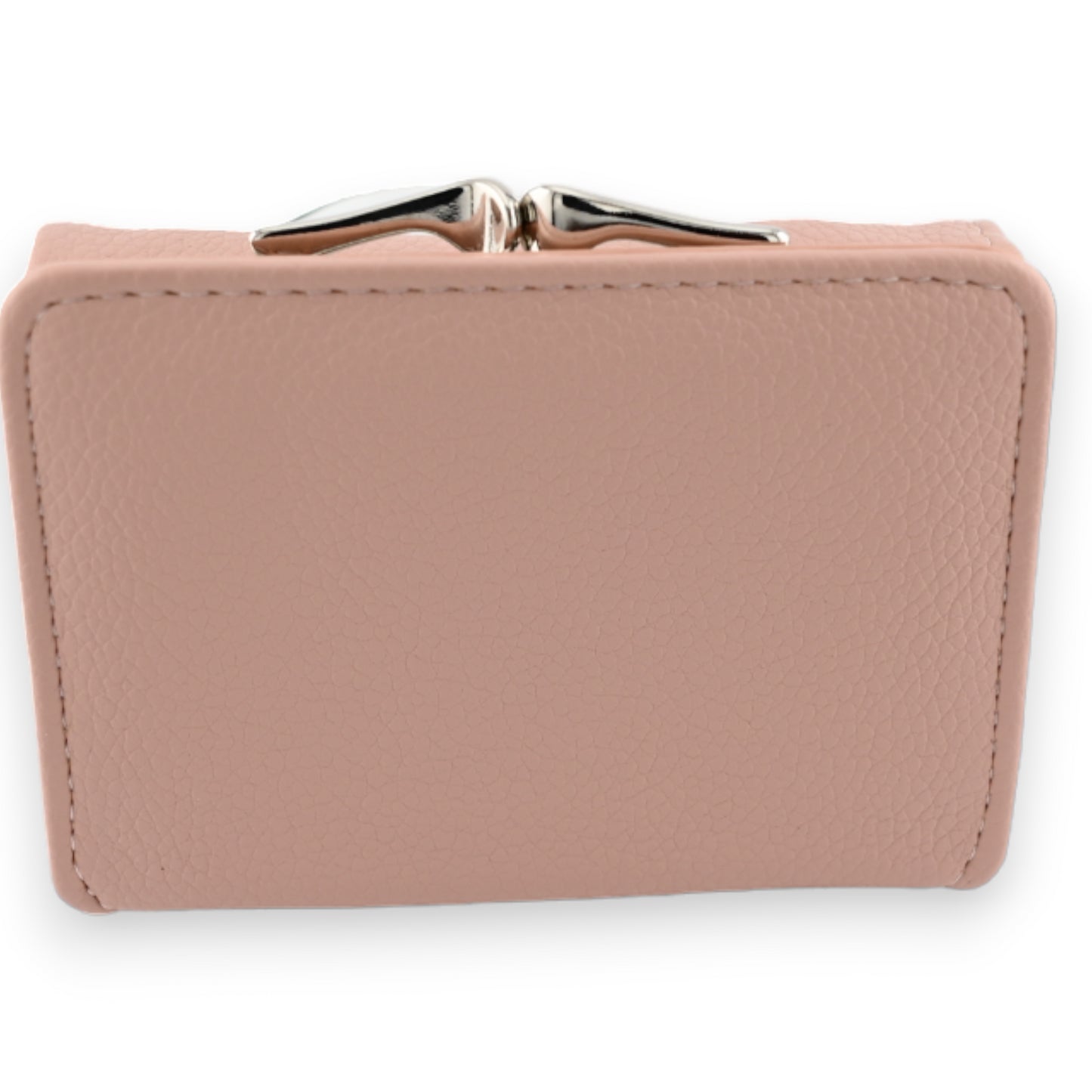 Petit portefeuille compact vieux rose