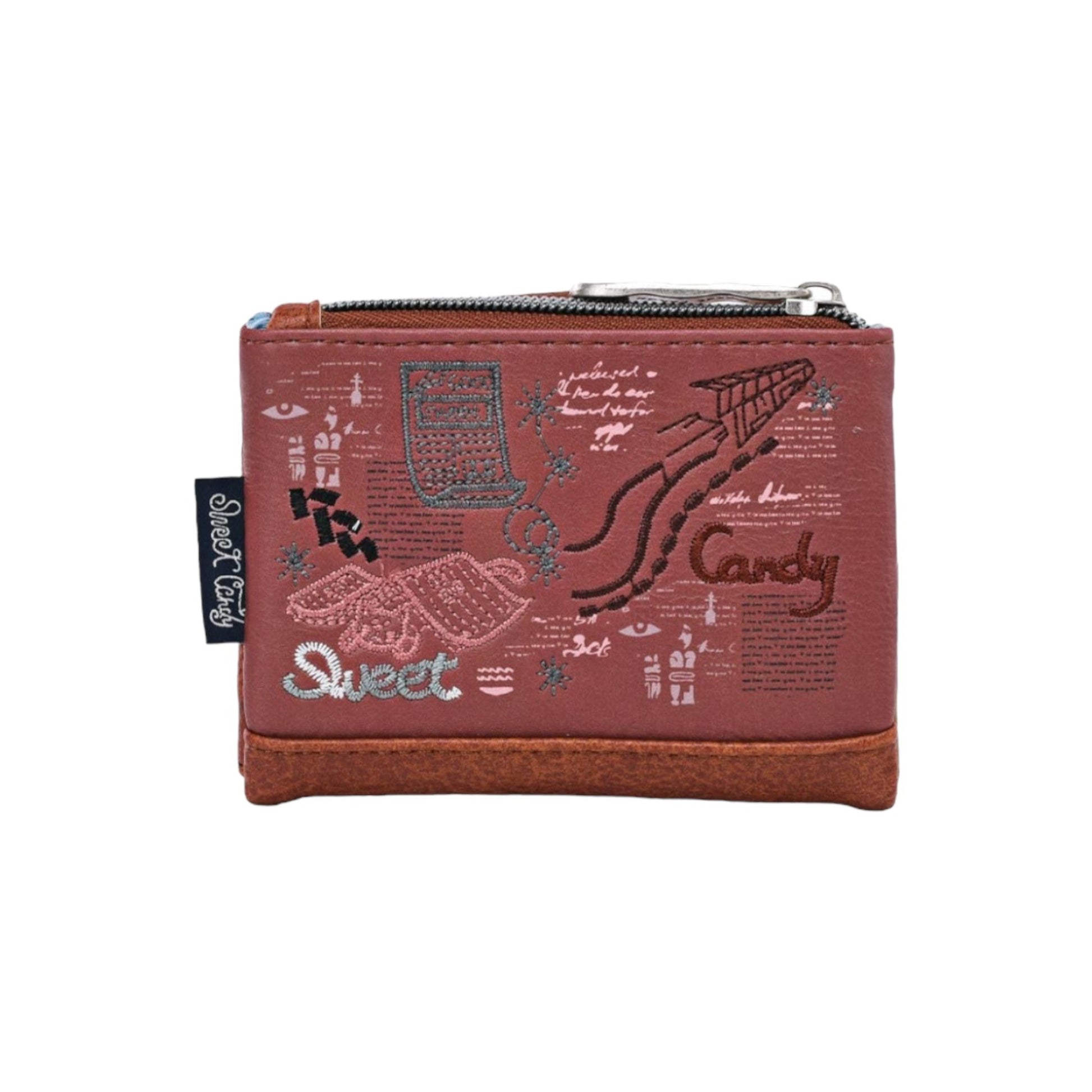 Petit portefeuille sweety candy camel et marron
