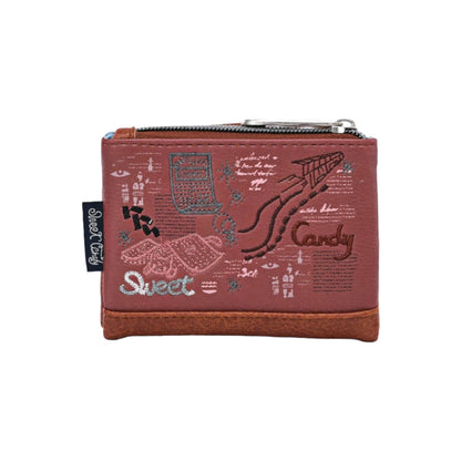 Petit portefeuille sweety candy camel et marron