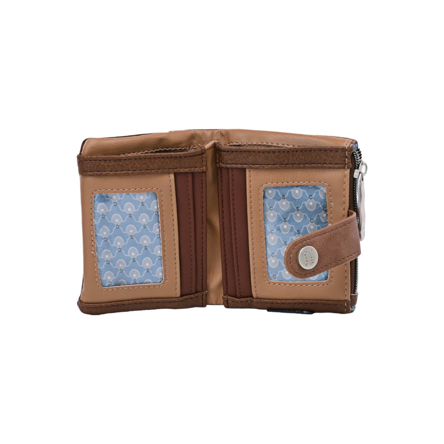 Petit portefeuille sweety candy camel et marron