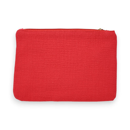 Pochette coton rouge Maman je t'aime