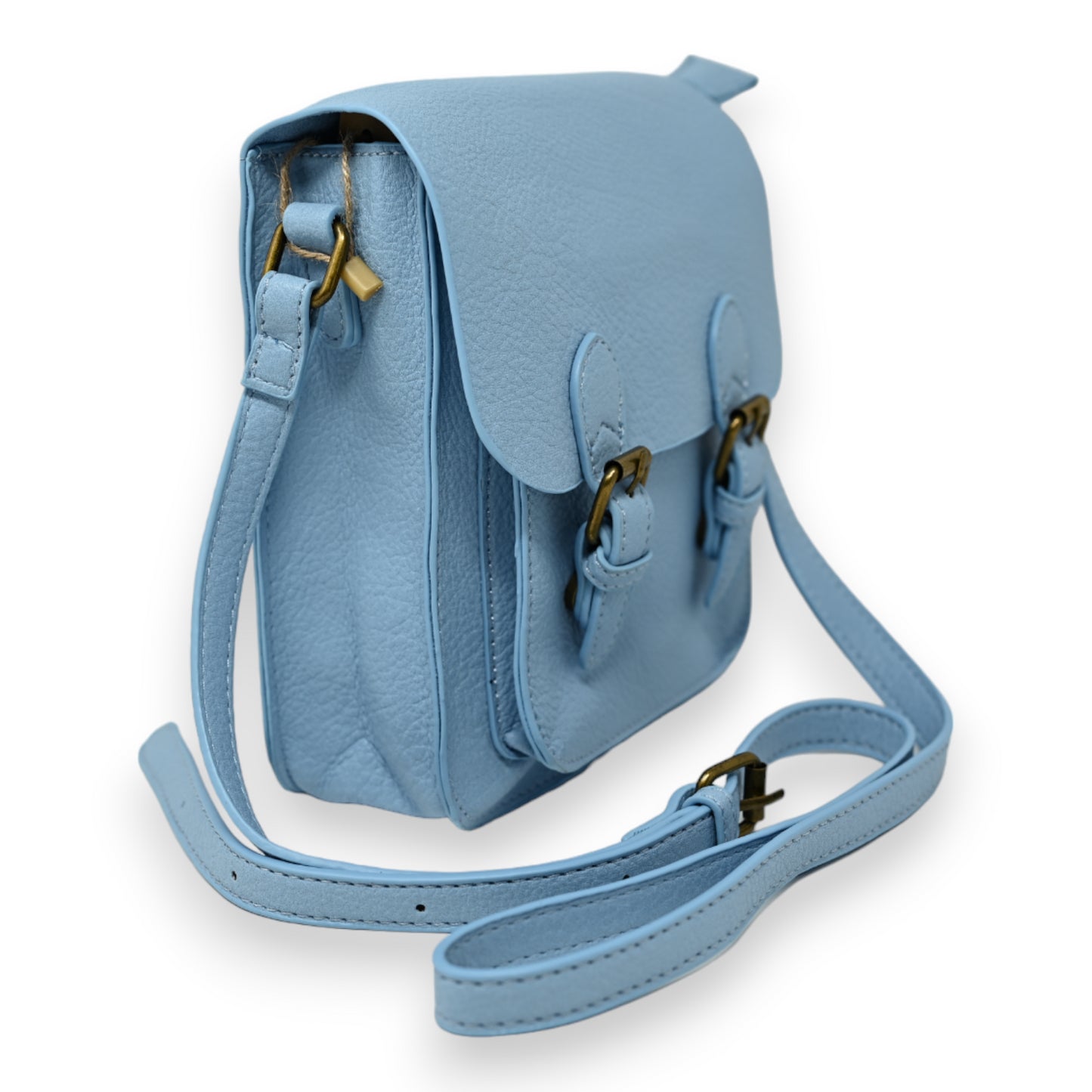 Pochette forme cartable bleu ciel