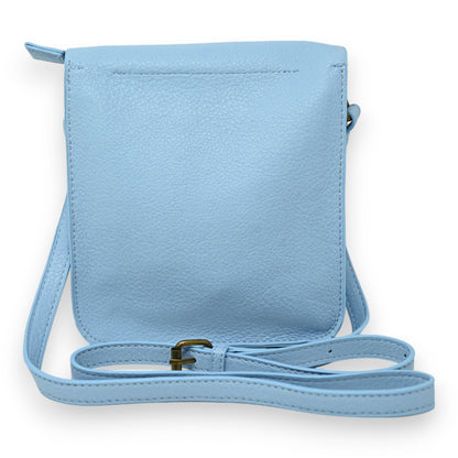 Pochette forme cartable bleu ciel