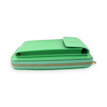 Pochette téléphone synthétique vert brésil