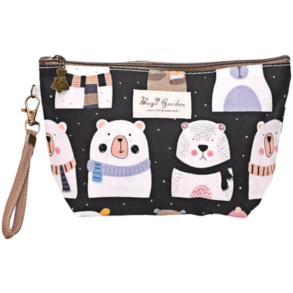 Pochette trousse maquillage ours noir
