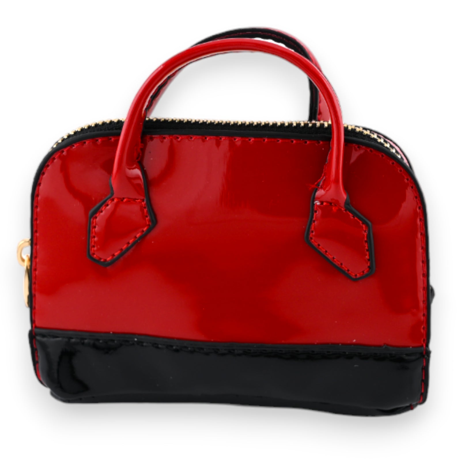 Porte clés porte monnaie rouge vernis