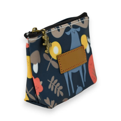 Porte monnaie motif forêt fantastique multicolore