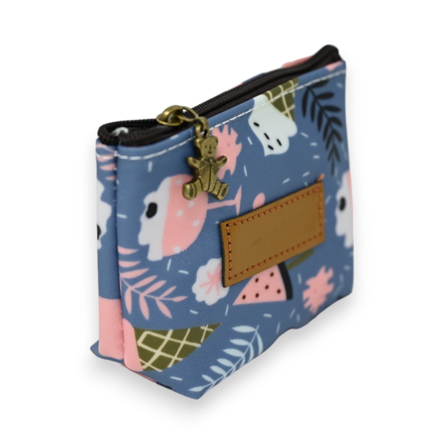 Porte monnaie motifs glaces rose et bleu
