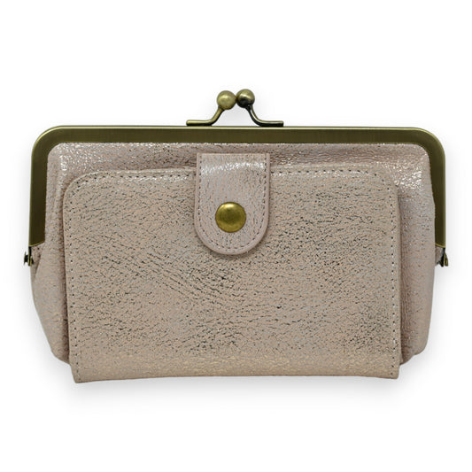 Porte monnaie rétro astucieux rose brillant