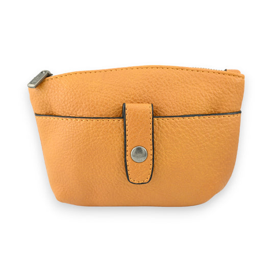 Porte monnaie synthétique moutarde