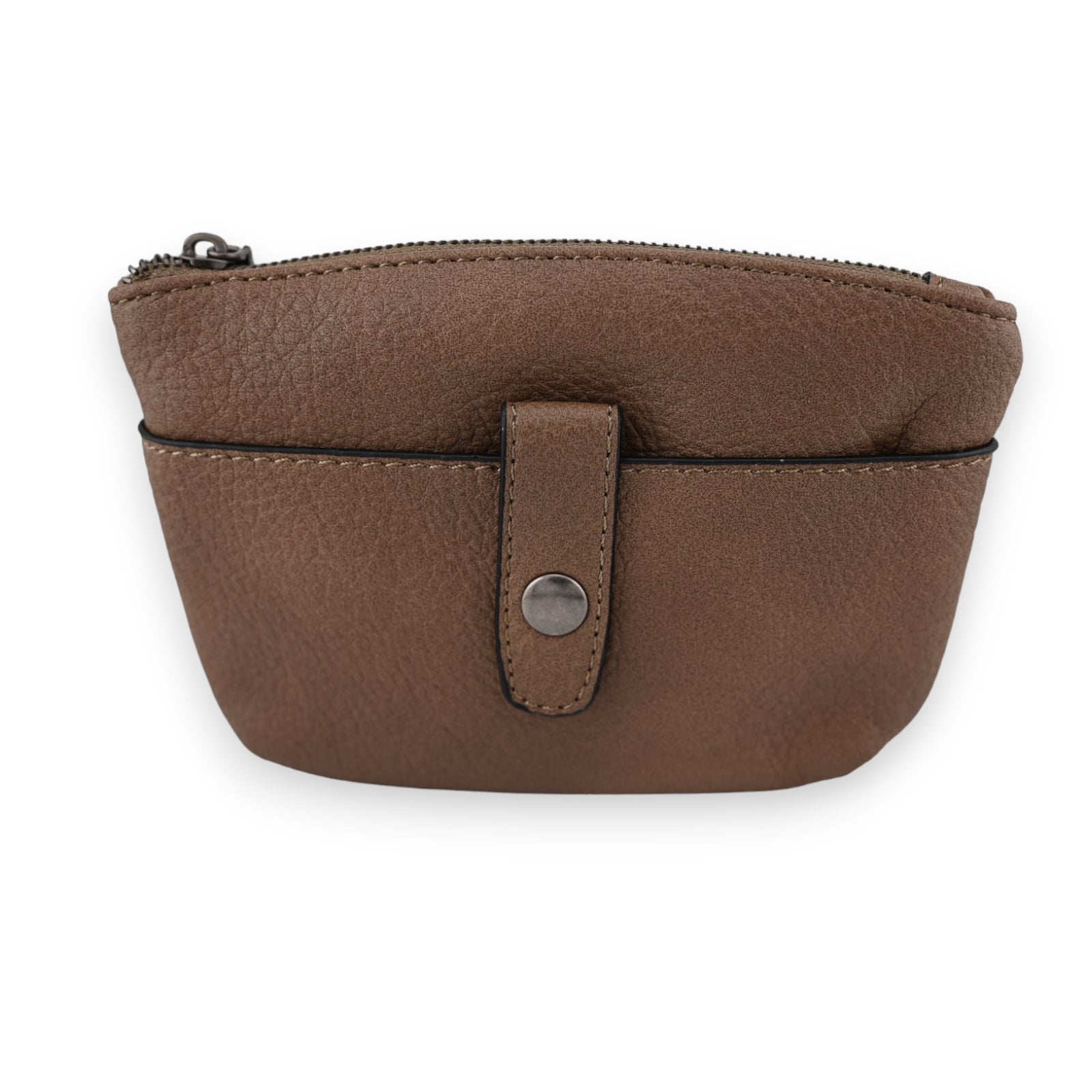 Porte monnaie synthétique taupe