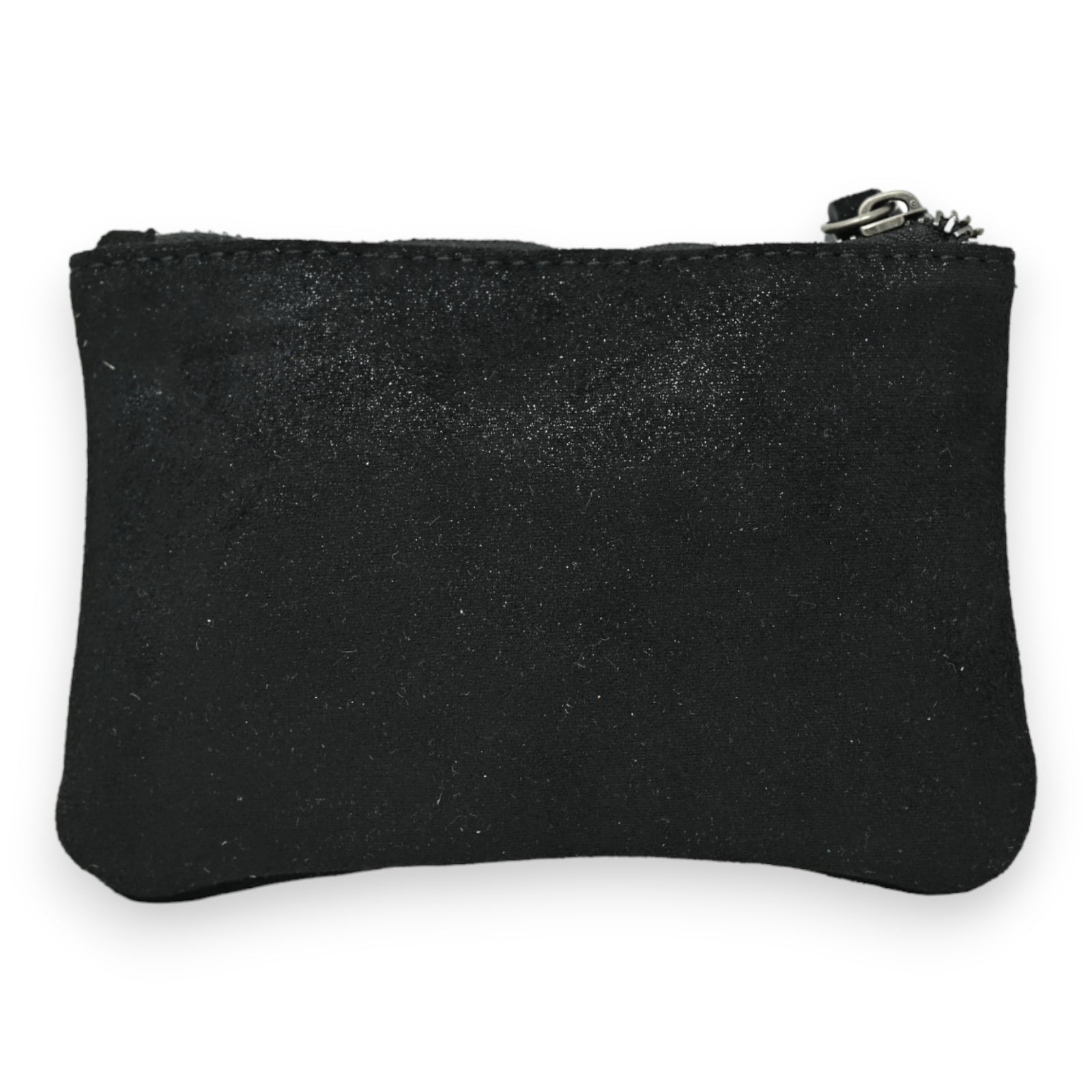 Porte monnaie tissu doux brillant noir étoile