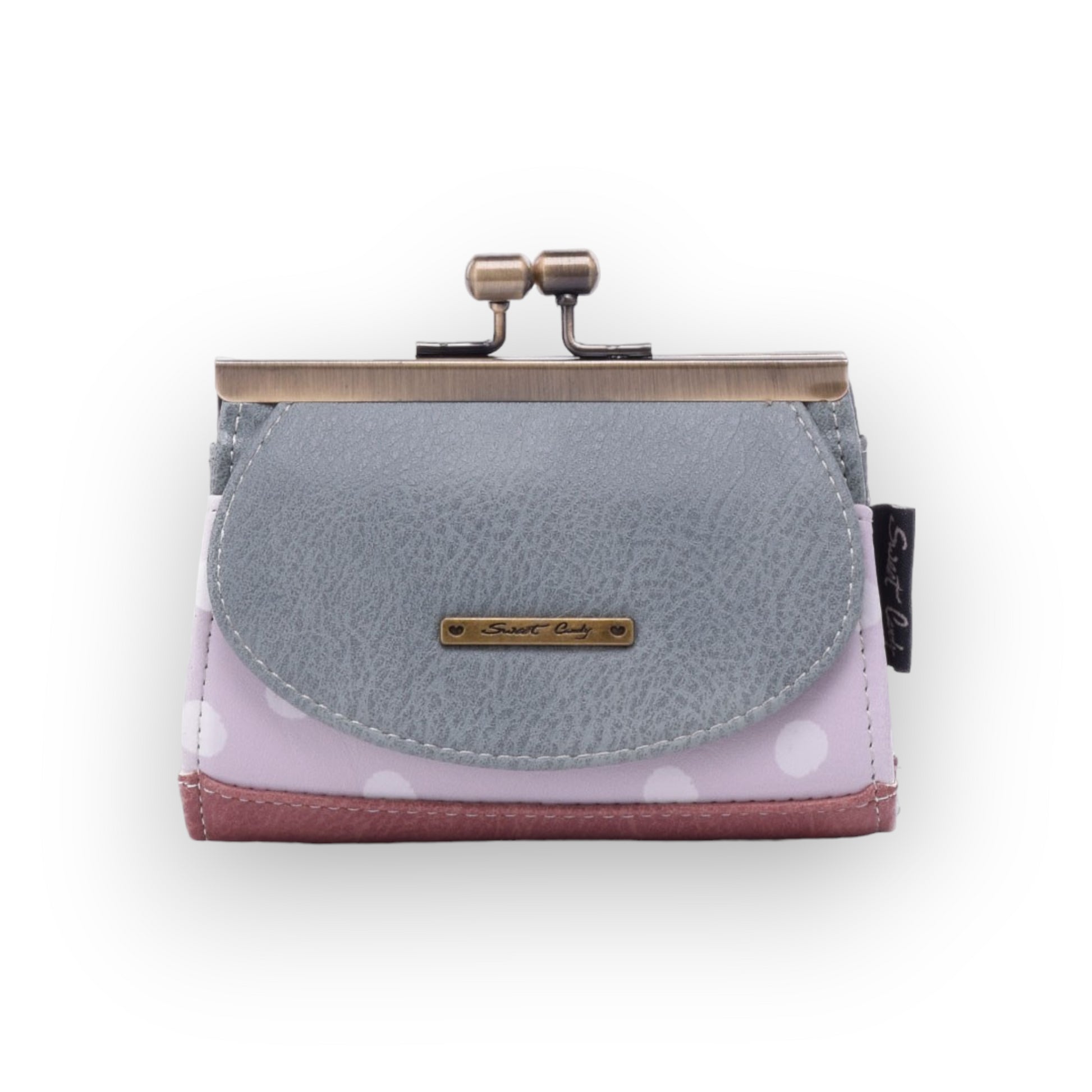 Porte-monnaie tons violet à fermoirs métal Sweet & Candy