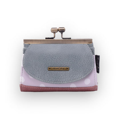 Porte-monnaie tons violet à fermoirs métal Sweet & Candy