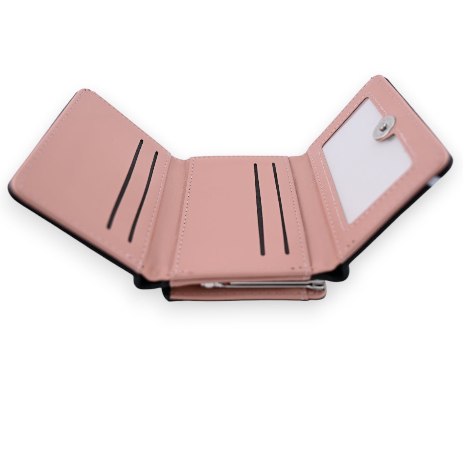 Petit portefeuille compact chat noir