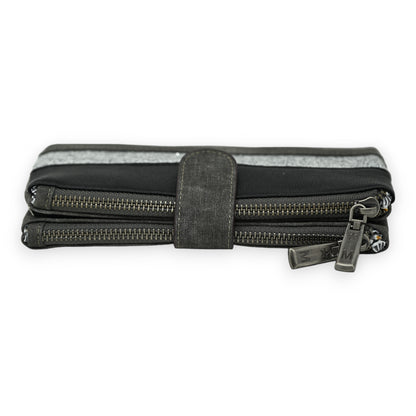 Portefeuille compagnon noir et argenté