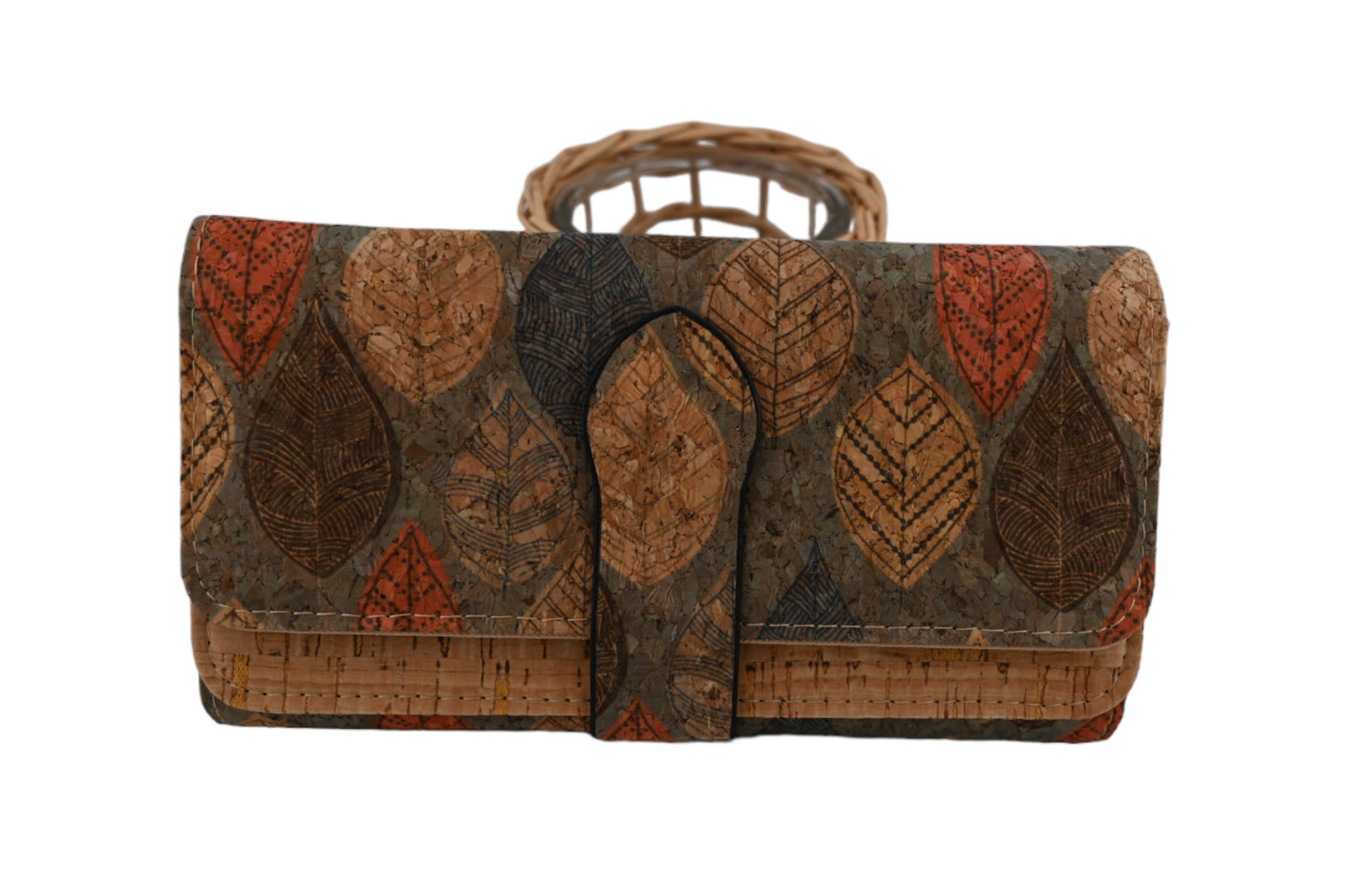 Portefeuille liège feuilles d'automne