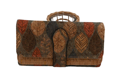 Portefeuille liège feuilles d'automne