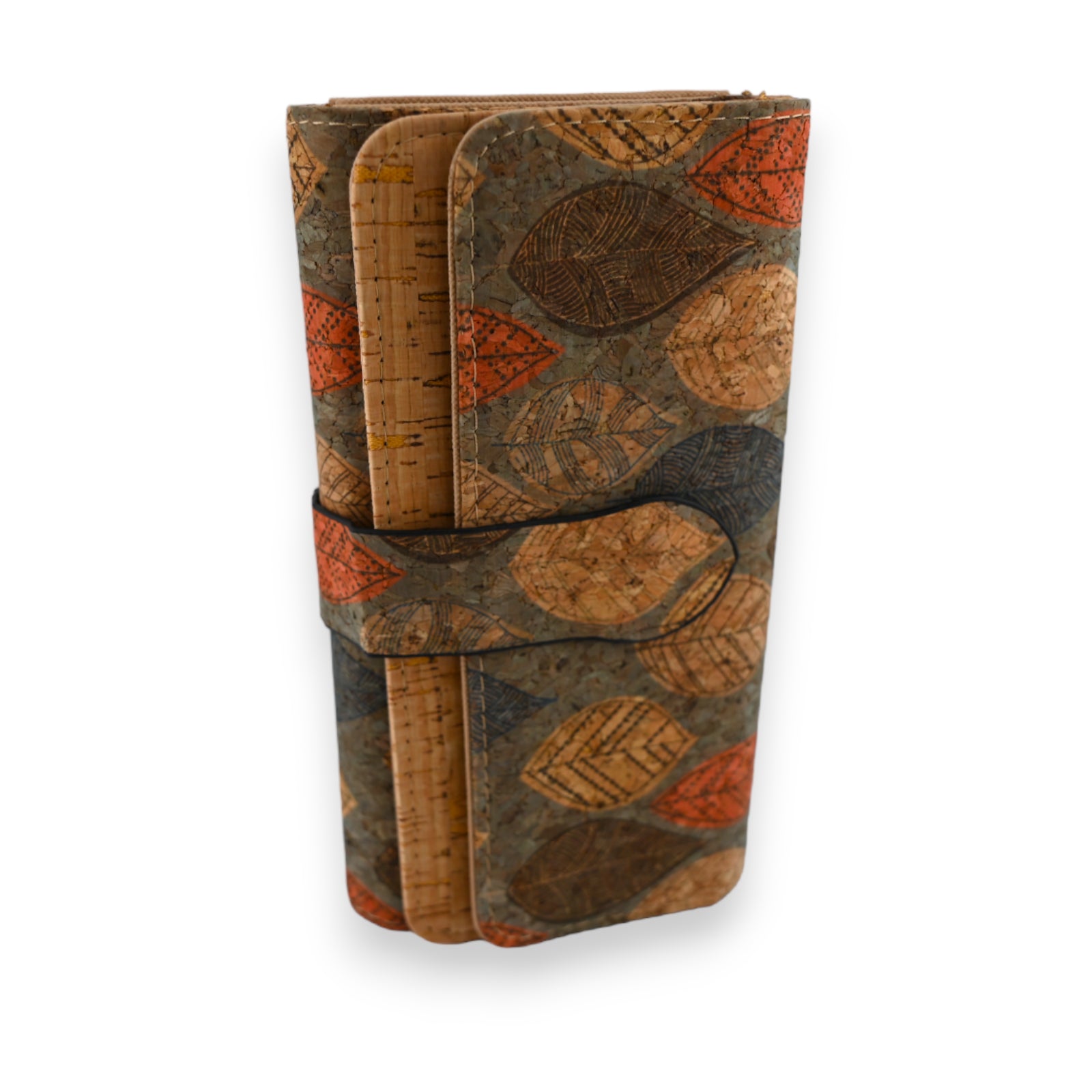 Portefeuille liège feuilles d'automne