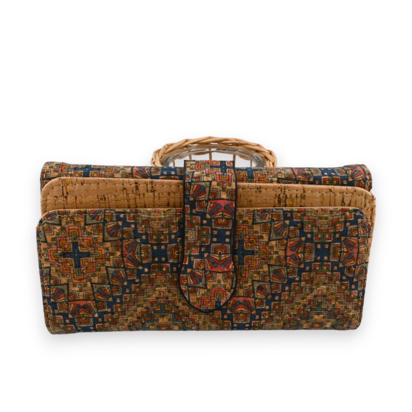 Portefeuille liège graphisme multicolore